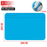 Heat Resistant Silicone Soldering Mat (500°C) – Magnetic Repair Pad for Electronics