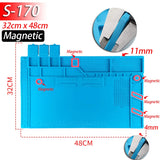 Heat Resistant Silicone Soldering Mat (500°C) – Magnetic Repair Pad for Electronics