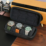 Hard Shell Travel Watch Case (3-Slot) – Impact Resistant Storage Organizer