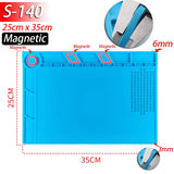 Heat Resistant Silicone Soldering Mat (500°C) – Magnetic Repair Pad for Electronics