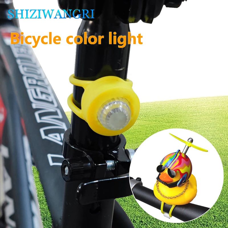 5/10/15/20pcs Light Straps for Yellow Small Bike Duck Bicycle bell Duck Ducky Bicycle Airscrew Helmet Wind Motor Riding Lights