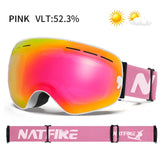 Professional Anti-Fog Ski & Snowboard Goggles – UV400 Double Layer Lens