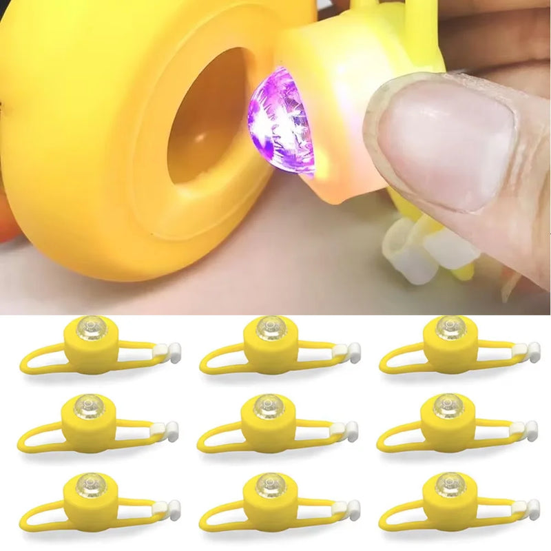 5/10/15/20pcs Light Straps for Yellow Small Bike Duck Bicycle bell Duck Ducky Bicycle Airscrew Helmet Wind Motor Riding Lights