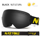 Professional Anti-Fog Ski & Snowboard Goggles – UV400 Double Layer Lens