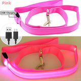 Led Pet Dog Leash Rope With Light Luminous  Lead Leash USB Charging for Dog Safety Flashing Glowing Collar Harness Accessories