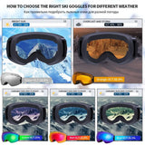 Professional Anti-Fog Ski & Snowboard Goggles – UV400 Double Layer Lens