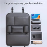 Multi-functional Car Seat Back Organizer High-Capacity Multi-Pocket Backseat Storage Bag Wear-Resistant Anti Kick Mat