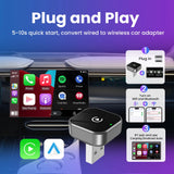 2in1 Wireless CarPlay Adapter Android Auto AI Smart Box Car Intelligent System Suitable For VW Toyota Nissan Honda Kia Opel MG