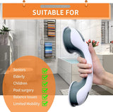 Heavy Duty Suction Grab Bar for Bathroom & Shower Safety (No Drilling)