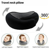Portable Adjustable Travel Neck Pillow Memory Foam U-shaped Pillow Snail Style Travel Neck Support Soft Noon Break Sleep Pillow