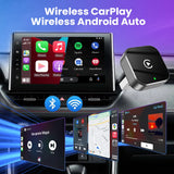 2in1 Wireless CarPlay Adapter Android Auto AI Smart Box Car Intelligent System Suitable For VW Toyota Nissan Honda Kia Opel MG