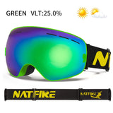 Professional Anti-Fog Ski & Snowboard Goggles – UV400 Double Layer Lens