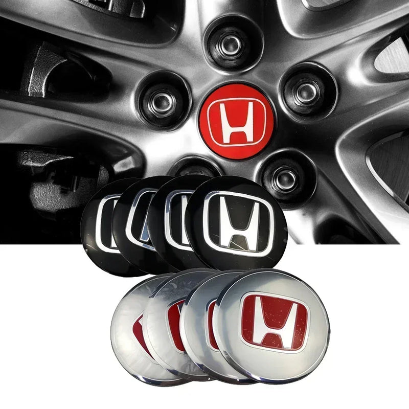 56MM Car Wheel Center Hub Cap 56mm Emblem Decal Wheel Sticker For Honda Civic Mugen Accord Odyssey JAZZ CRV Fit Hrv Jazz CBR VTX