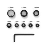 9Pcs 3-16mm Drill Depth Stop Bit Collar Set Adjustable Positioner Limit Ring The Stopper Set-Screws Woodworking Tool