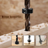 9Pcs 3-16mm Drill Depth Stop Bit Collar Set Adjustable Positioner Limit Ring The Stopper Set-Screws Woodworking Tool